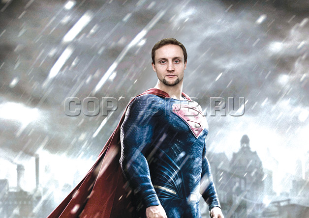 Супермен под дождем