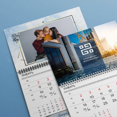 Печать календарей моно на 2024 год: изготовление на заказ, СПБ